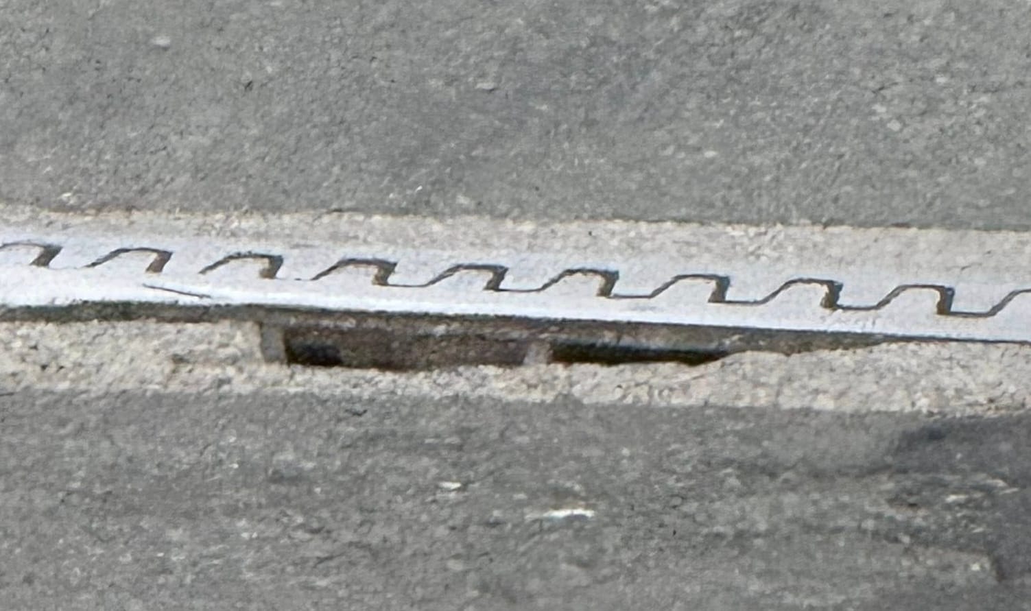A joint on the southbound span of the Matanuska River bridge
