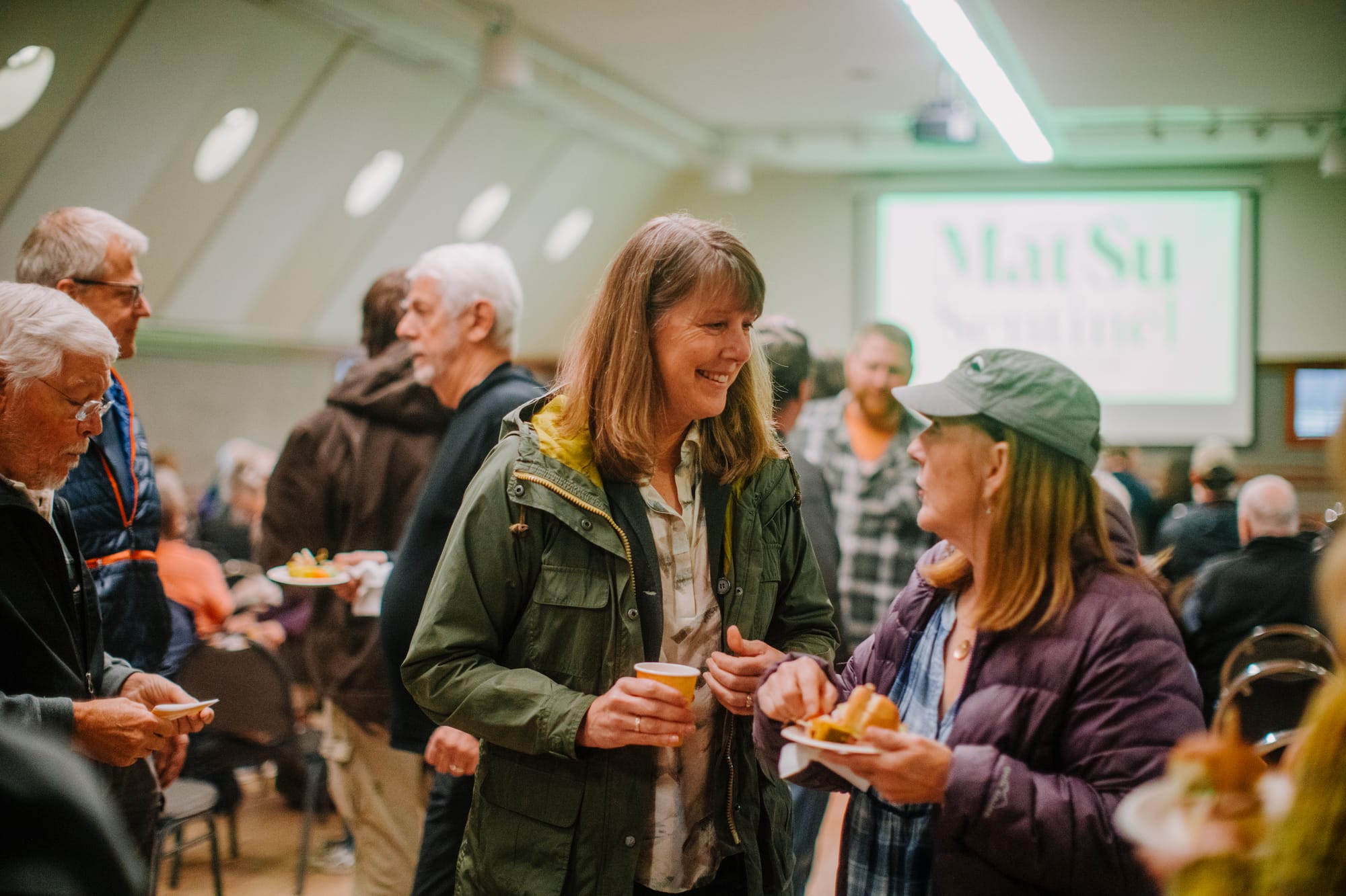 Local residents and officials connected over food and drinks