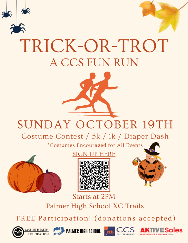 A flyer for the Trick-or-Trot fun run