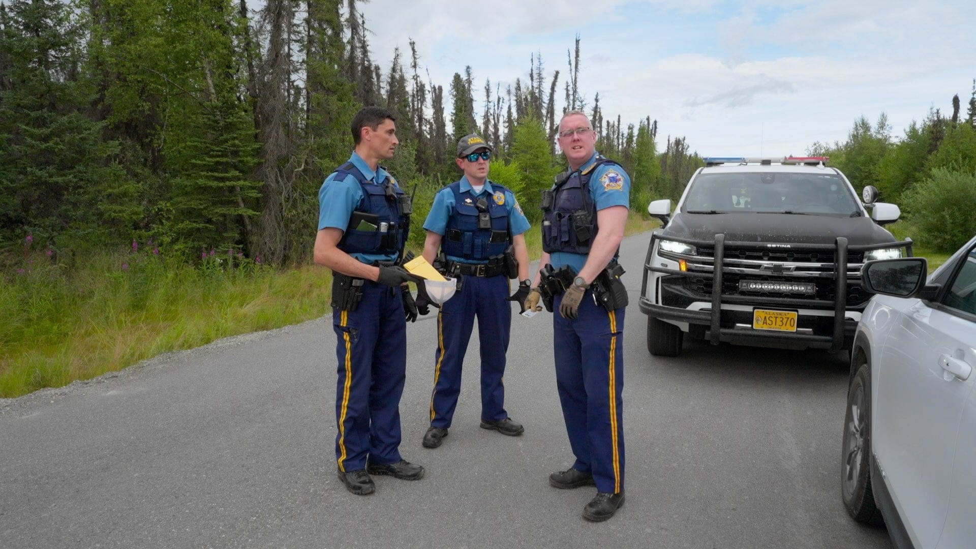 A promotional photo from the new season of "Alaska State Troopers"