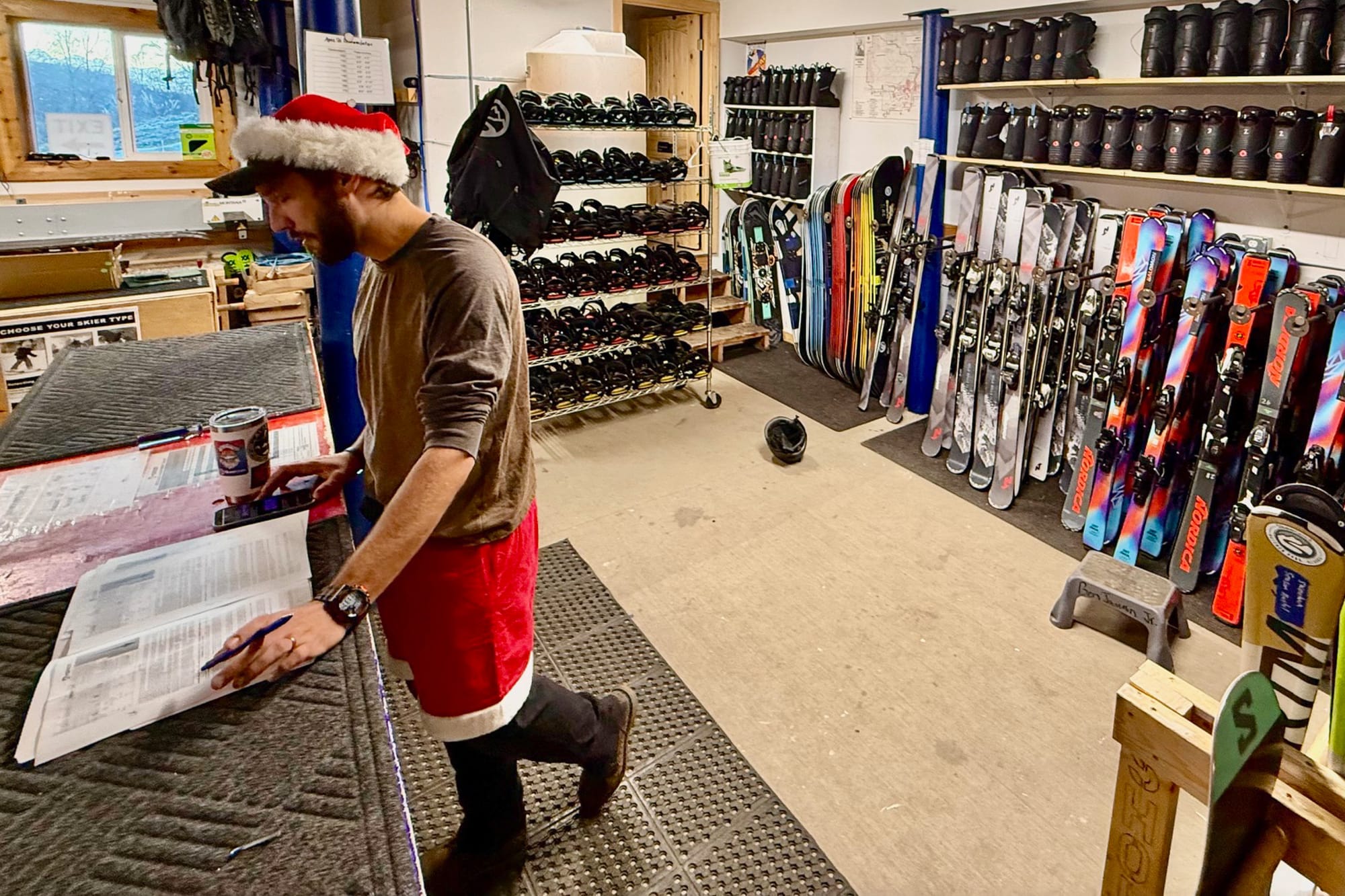 Skeetawk ski shop manager Colton Percy