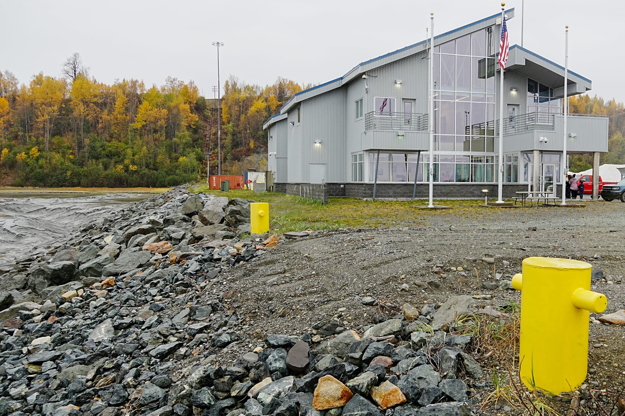 A slope outside the Port MacKenzie ferry terminal was originally constructed for docking the M/V Susitna ferry