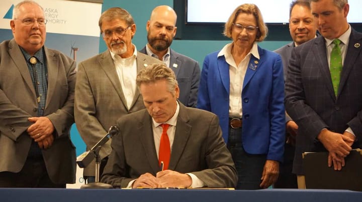 Dunleavy signs bills aimed at modernizing energy production, delivery in Alaska’s Railbelt