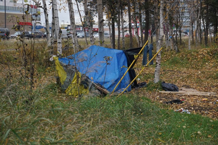 A campsite in Anchorage