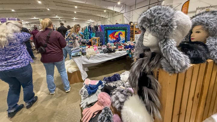 Some of the items on display at the State Fair Holiday Bazaar in Palmer