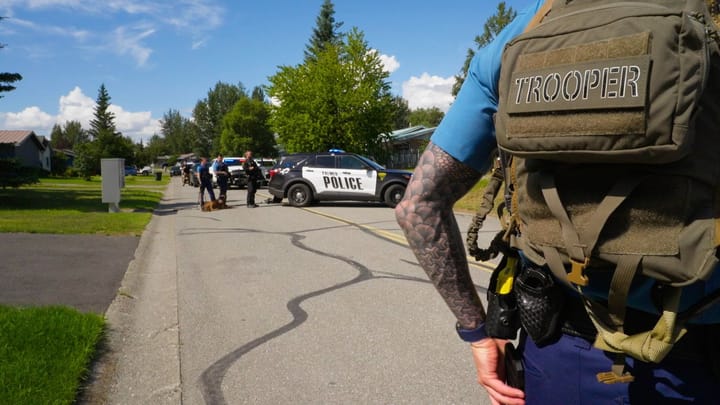 A promotional photo from the new season of "Alaska State Troopers" 