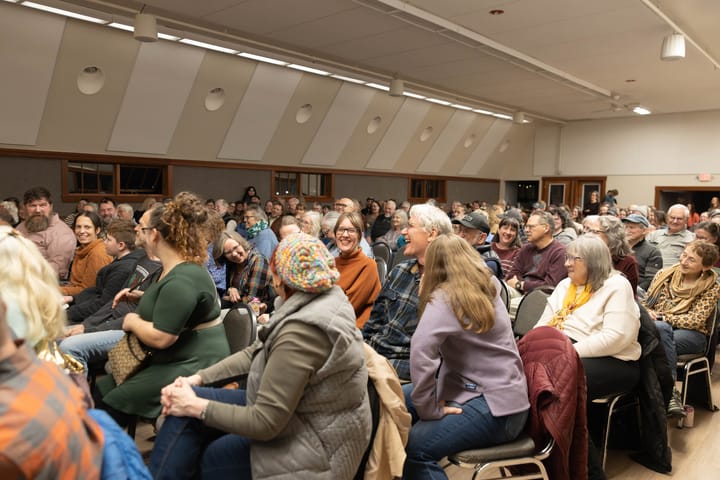 Mat-Su Untold attendees laugh during the Feb. 6, 2026 event