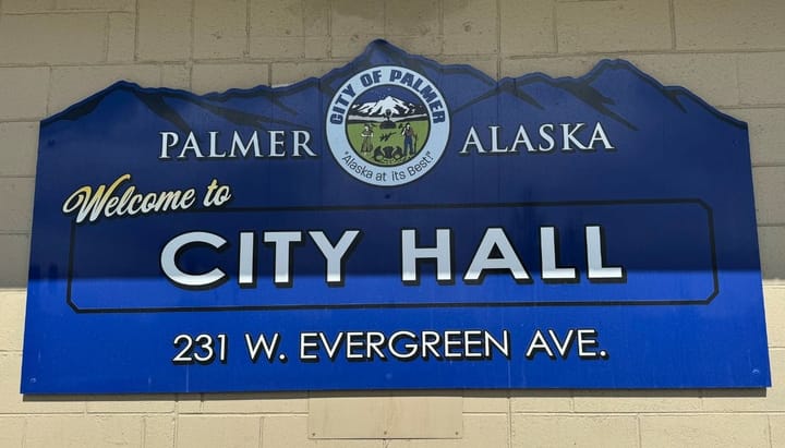 Palmer City Hall sign
