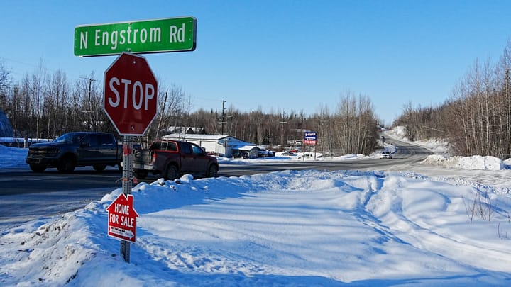 The corner of Engstrom and Bogard Road 